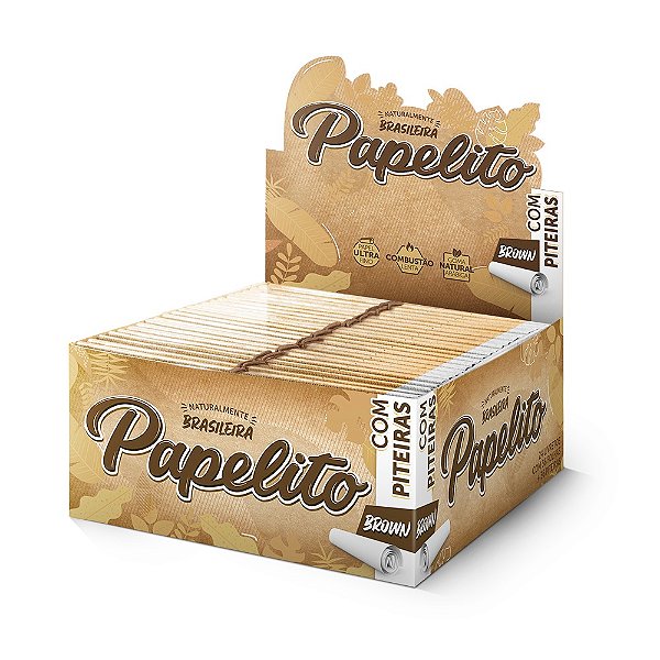 Seda Papelito Brown King Size Com Piteira Display 24 Un